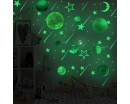 Glow in The Dark Stars,  Moon and Solar System Planets 